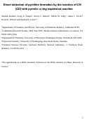 Cover page: Direct detection of pyridine formation by the reaction of CH (CD) with pyrrole: a ring expansion reaction