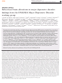 Cover page: Subcortical brain alterations in major depressive disorder: findings from the ENIGMA Major Depressive Disorder working group