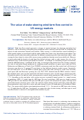 Cover page: The value of wake steering wind farm flow control in US energy markets