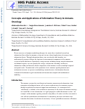 Cover page: Concepts and Applications of Information Theory to Immuno-Oncology