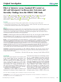 Cover page: Effect of Intensive versus Standard BP Control on AKI and Subsequent Cardiovascular Outcomes and Mortality: Findings from the SPRINT EHR Study.