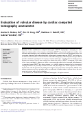 Cover page: Evaluation of valvular disease by cardiac computed tomography assessment.