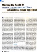 Cover page: Meeting the Needs of Lesbian, Gay, and Bisexual Clients in Substance Abuse Treatment.