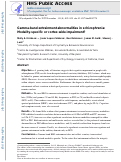 Cover page: Gamma-band entrainment abnormalities in schizophrenia: Modality-specific or cortex-wide impairment?