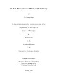 Cover page: On Betti Tables, Monomial Ideals, and Unit Groups