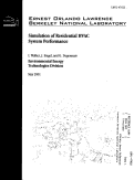 Cover page: Simulation of Residential HVAC System Performance