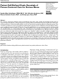 Cover page: Patient Self-Defined Goals: Essentials of Person-Centered Care for Serious Illness