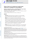 Cover page: Effects of dual use of e-cigarette and cannabis during adolescence on cigarette use in young adulthood