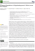 Cover page: Hormonal Regulation of Oligodendrogenesis I: Effects across the Lifespan