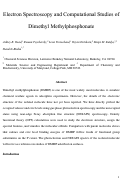 Cover page: Electron Spectroscopy and Computational Studies of Dimethyl Methylphosphonate.