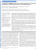 Cover page: A High-Throughput Drug Screening Strategy for Detecting Rhodopsin P23H Mutant Rescue and Degradation.