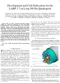 Cover page: Development and Coil Fabrication for the LARP 3.7-m Long Nb3Sn Quadrupole