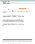 Cover page: Superconductivity in a chiral nanotube