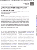 Cover page: Landscape and Local Habitat Correlates of Lady Beetle Abundance and Species Richness in Urban Agriculture