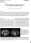 Cover page: Medical Treatment of a Staghorn Calculus: The Ultimate Noninvasive Therapy