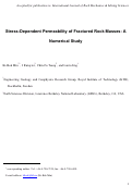 Cover page: Stress-dependent permeability of fractured rock masses: A numerical 
study