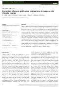 Cover page: Evolution of plant–pollinator mutualisms in response to climate change