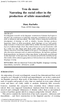 Cover page: You da Man: Narrating the Racial Other in the Linguistic Production of White Masculinity