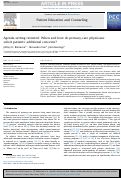 Cover page: Agenda-setting revisited: When and how do primary-care physicians solicit patients’ additional concerns?