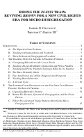 Cover page: Riding the Plessy Train: Reviving Brown for a New Civil Rights Era for Micro-Desegregation