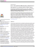 Cover page: An IL-18-centered inflammatory network as a biomarker for cerebral white matter injury