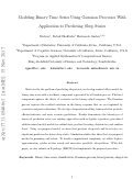 Cover page: Modeling Binary Time Series Using Gaussian Processes with Application to Predicting Sleep States