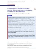 Cover page: Determinants of Guideline-Directed Medical Therapy Implementation During Heart&nbsp;Failure Hospitalization.