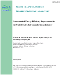 Cover page: Assessment of Energy Efficiency Improvement in the United States Petroleum Refining Industry