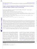 Cover page: Organic selenium supplement partially alleviated diquat-induced oxidative insults and hepatic metabolic stress in nursery pigs.