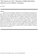 Cover page of “My Pronouns are USA”: The Impact of Right Wing Online Influencers on the LGBTQ+ Community