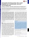 Cover page: Intrinsically disordered proteins drive enamel formation via an evolutionarily conserved self-assembly motif