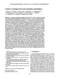 Cover page: Carbon 13 exchanges between the atmosphere and biosphere