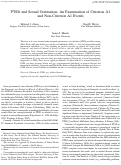 Cover page: PTSD and Sexual Orientation: An Examination of Criterion A1 and Non-criterion A1 Events