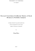 Cover page: Forecast Correlation Coefficient Matrix of Stock Returns in Portfolio Analysis