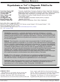 Cover page: Hyperkalemia or Not? A Diagnostic Pitfall in the Emergency Department