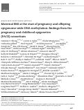 Cover page: Maternal BMI at the start of pregnancy and offspring epigenome-wide DNA methylation: findings from the pregnancy and childhood epigenetics (PACE) consortium