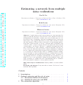 Cover page: Estimating a network from multiple noisy realizations