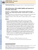 Cover page: miR-143 decreases COX-2 mRNA stability and expression in pancreatic cancer cells