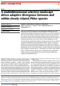 Cover page: A multidimensional selective landscape drives adaptive divergence between and within closely related Phlox species.