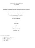 Cover page: Examining Development Outcomes Differentiated by Social Constructs