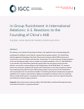 Cover page: In-Group Punishment in International Relations: U.S. Reactions to the Founding of China’s AIIB