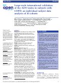 Cover page: Large-scale international validation of the ADO index in subjects with COPD: an individual subject data analysis of 10 cohorts