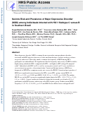 Cover page: Suicide risk and prevalence of major depressive disorder (MDD) among individuals infected with HIV-1 subtype C versus B in Southern Brazil