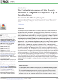 Cover page: Wor1 establishes opaque cell fate through inhibition of the general co-repressor Tup1 in Candida albicans