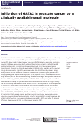 Cover page: Inhibition of GATA2 in prostate cancer by a clinically available small molecule.