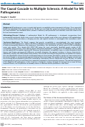 Cover page: The Causal Cascade to Multiple Sclerosis: A Model for MS Pathogenesis