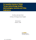 Cover page of Comparative Analysis of Global Transportation/Energy Models: Methodologies, Scenarios and Policy Implications