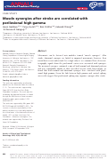 Cover page: Muscle synergies after stroke are correlated with perilesional high gamma.