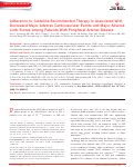 Cover page: Adherence to Guideline‐Recommended Therapy Is Associated With Decreased Major Adverse Cardiovascular Events and Major Adverse Limb Events Among Patients With Peripheral Arterial Disease