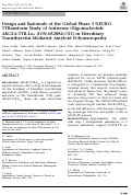 Cover page: Design and Rationale of the Global Phase 3 NEURO-TTRansform Study of Antisense Oligonucleotide AKCEA-TTR-LRx (ION-682884-CS3) in Hereditary Transthyretin-Mediated Amyloid Polyneuropathy